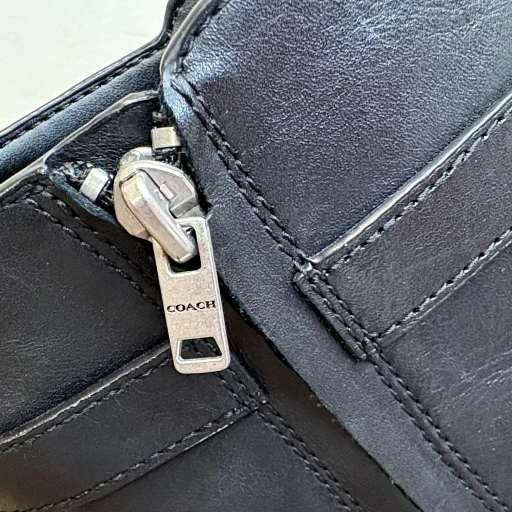 COACH DYLAN BLACK LEATHER HORSE-AND CARRIAGE-ANKLE SIZE 8.5